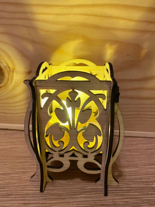 Photophore forme lanterne - Lumière chaleureuse